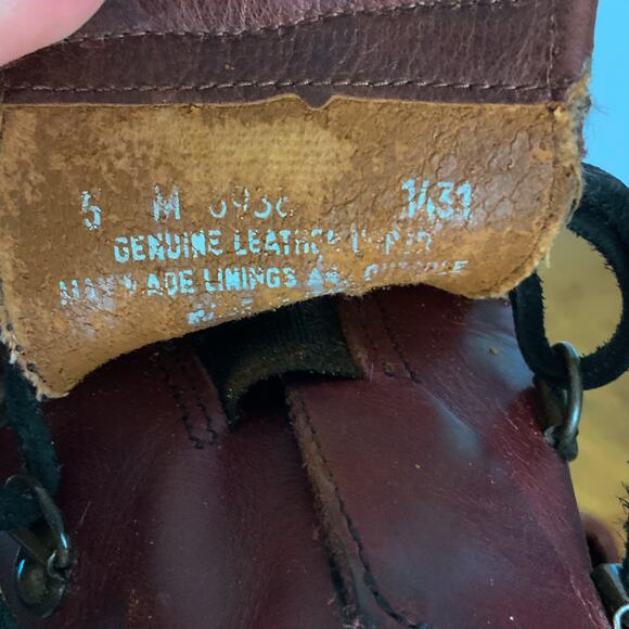 RARE VTG Timberland Oxblood Leather Alpine Size 5 M Woman Italy Hiking Boots - Picture 10 of 15